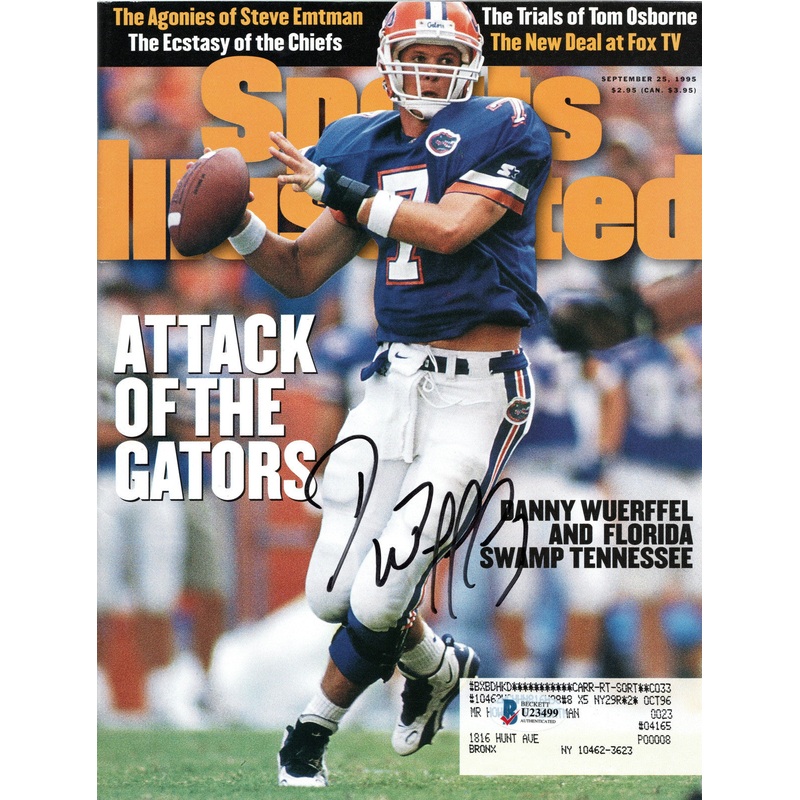 Danny Wuerffel Autographed Florida Gators Sports Illustrated 9/25/95 Beckett