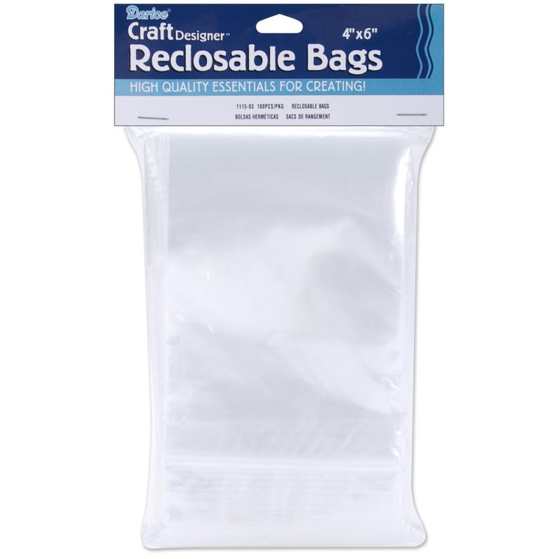 Darice Reclosable Bags 100/Pkg 4X6 Clear
