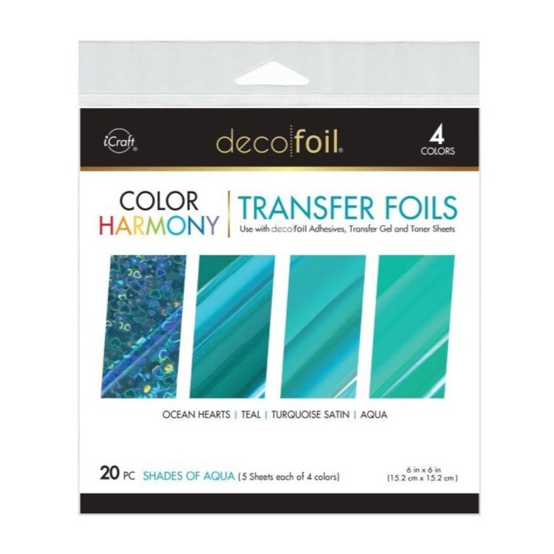 Deco Foil Color Of Harmony Transfer Foils – Shades Of Aqua 20 pc