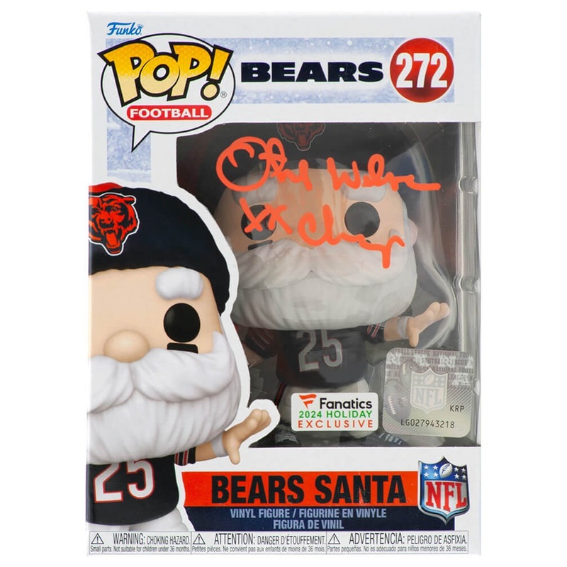 Otis Wilson Signed Bears SANTA Funko Pop Doll #272 w/XX Champs – (SCHWARTZ COA)
