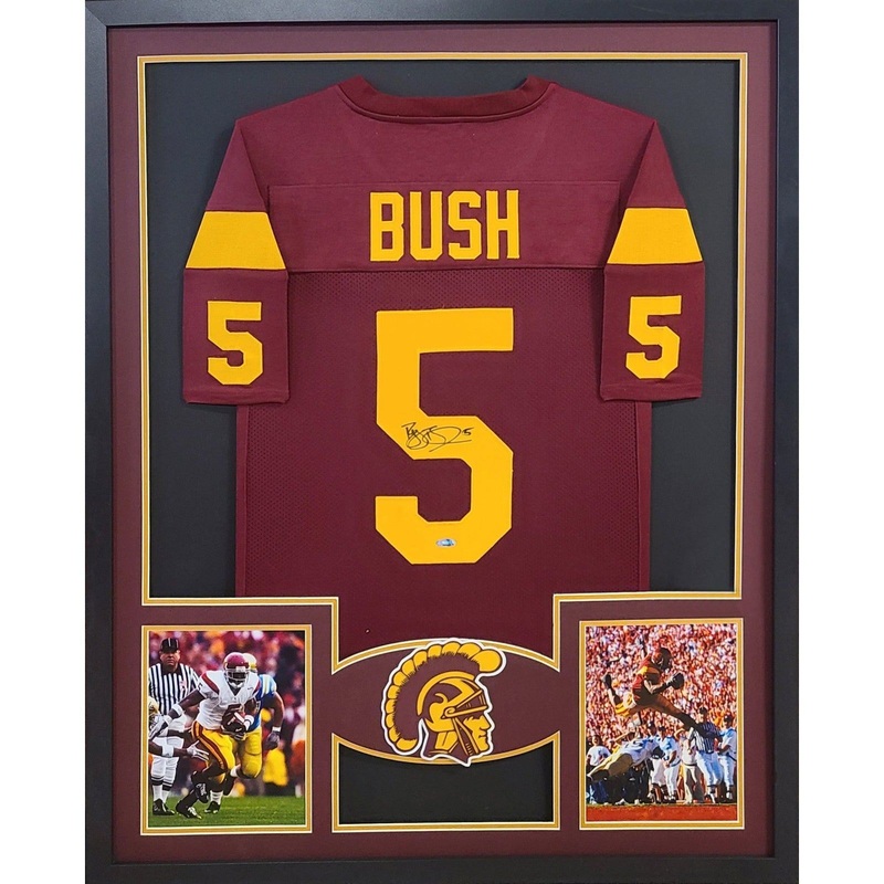 Reggie Bush Autographed Signed Framed USC Southern Cal Jersey TRISTAR