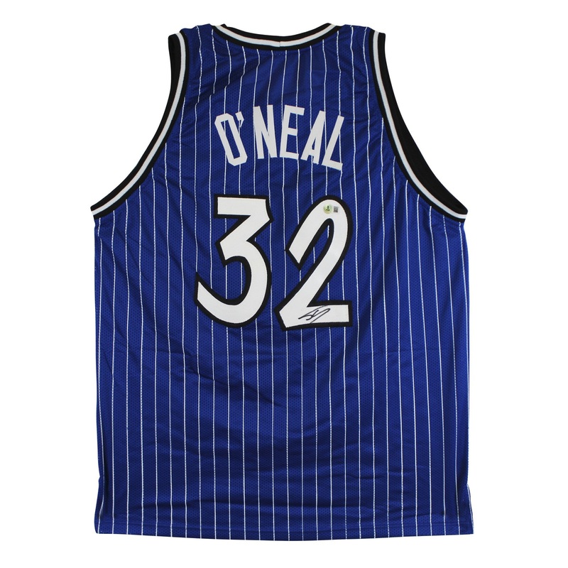 Shaquille O’Neal Authentic Signed Blue Pro Style Jersey BAS Witnessed 2