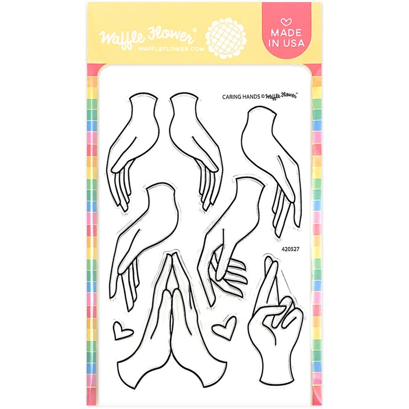 Waffle Flowers Clear Stamp, Caring Hands