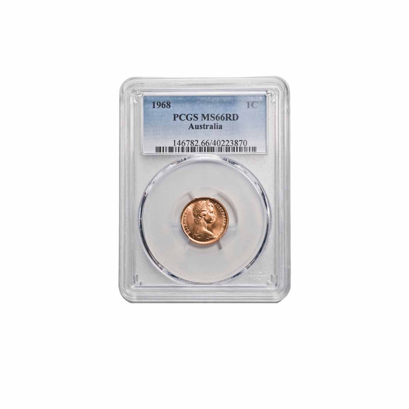 1968 1c PCGS MS66RD (Gem Uncirculated)