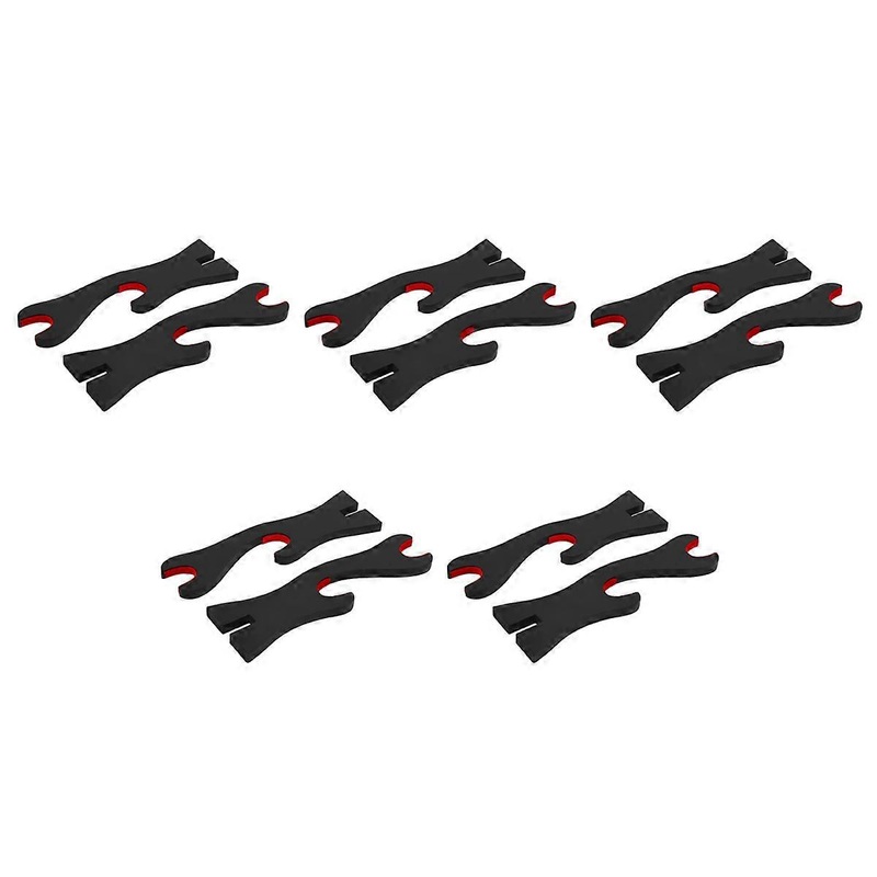 5X 2 Tier Katana Samurai Sword Holder Black Bracket Hanger Red Cotton Display Stand