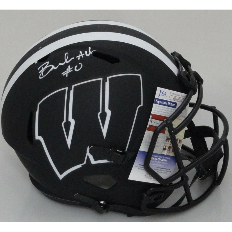Badgers BRAELON ALLEN Signed Full Size Replica ECLIPSE Speed Helmet AUTO – JSA