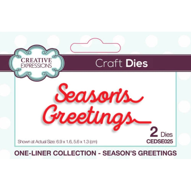 Creative Expressions One-liner Collection Seasons Greetings Craft Die
