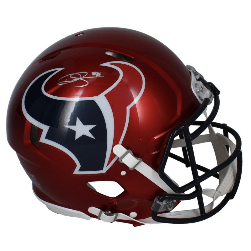 Dalton Schultz Autographed Texans Red Alternate Authentic Speed Helmet Beckett