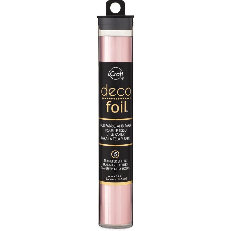Deco Foil Transfer Sheets 6X12 5/Pkg Pink Quartz