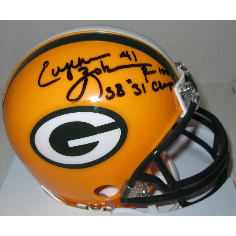 Packers EUGENE ROBINSON Signed Riddell Mini Helmet AUTO w/ SB 31 Champs