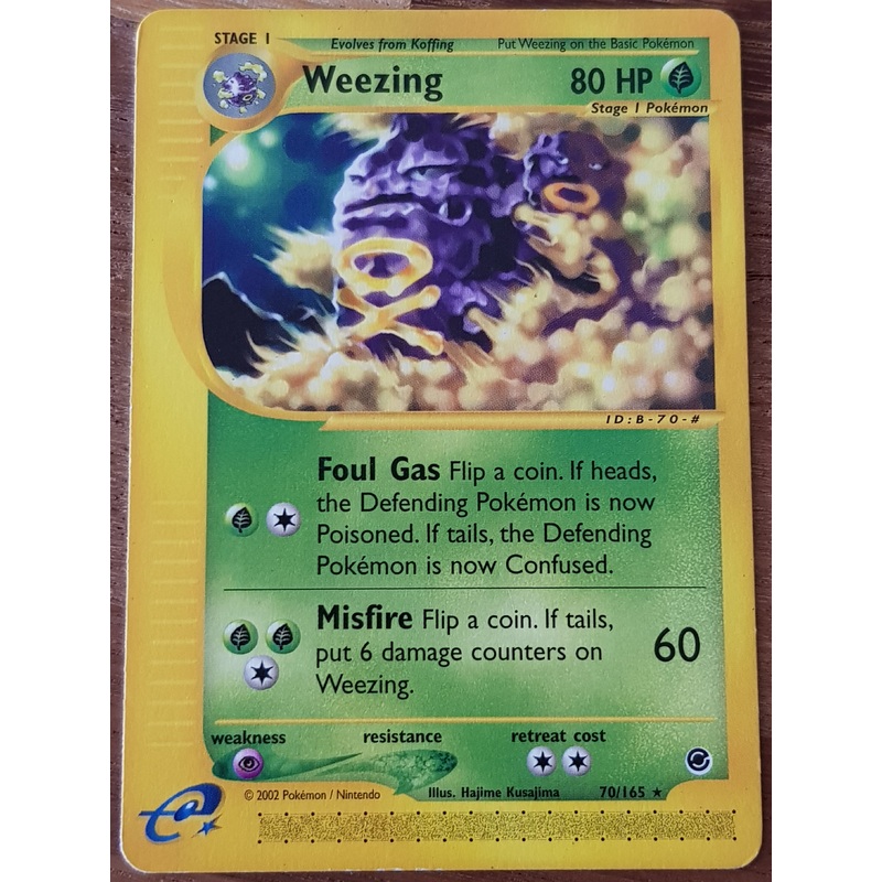 Pokemon Expedition Weezing #70/165 Non-Holo Trading Card