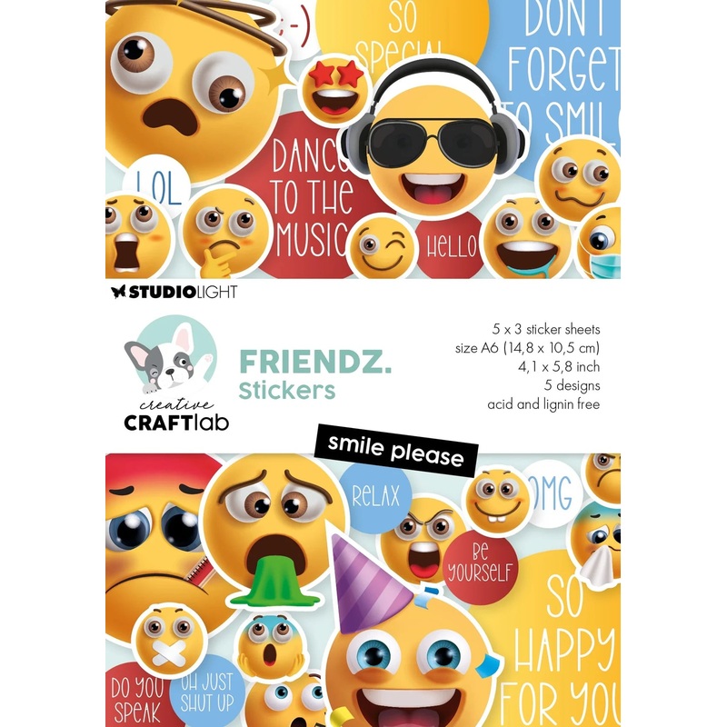 Studio Light Stickers Smile Please Friendz 15 Sheets