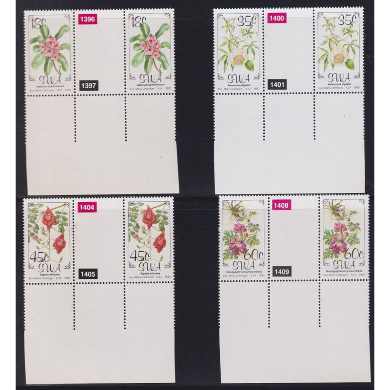 SWA 1990 FLORA  ARCHIVAL PROOF GUTTER PAIRS