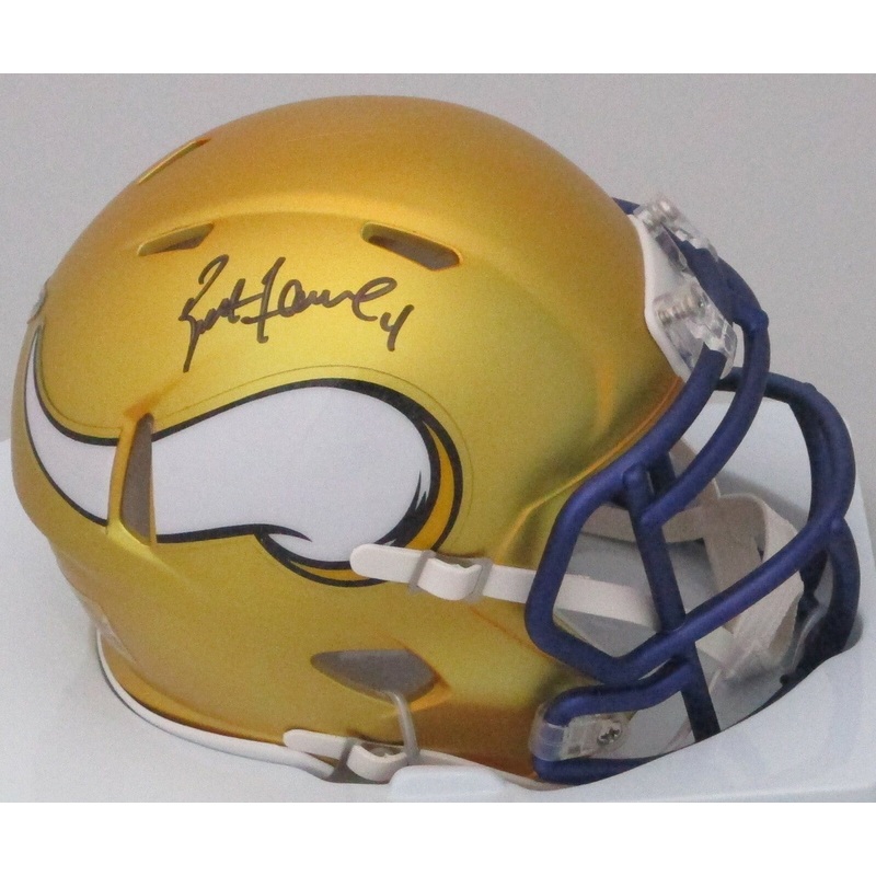 Vikings BRETT FAVRE Signed Riddell BLAZE Mini Helmet AUTO – Hall of Fame NFL MVP
