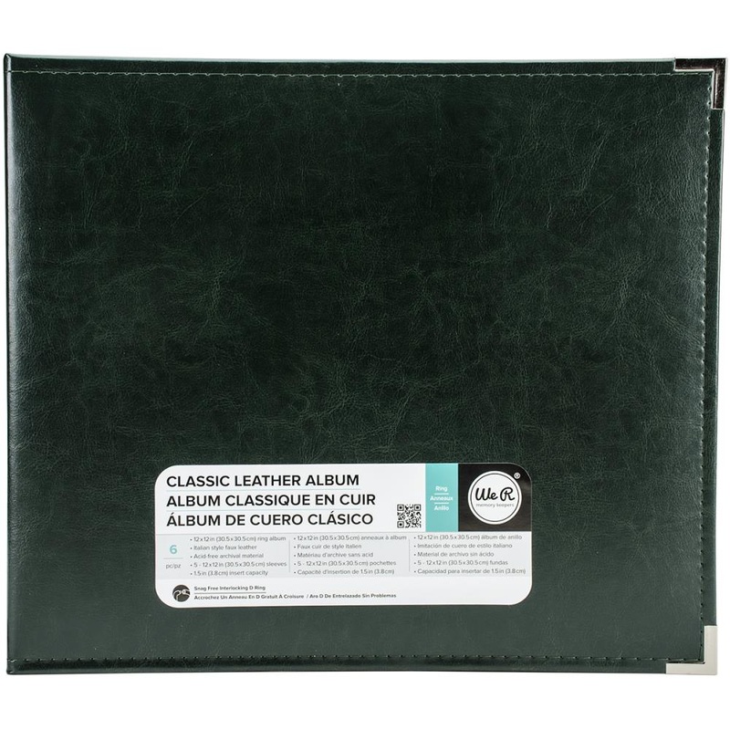 We R Classic Leather D-Ring Album 12X12 – Black