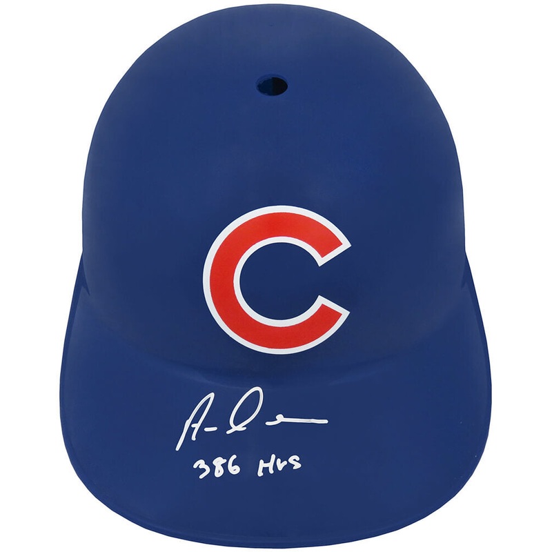 Aramis Ramirez Signed Chicago Cubs Rep Souvenir Batting Helmet w/386 HRs -SS COA