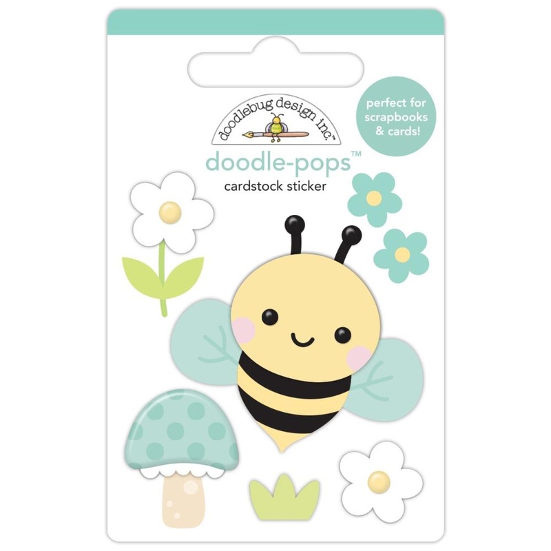 Doodlebug Doodle-Pops 3D Stickers – Bee Happy