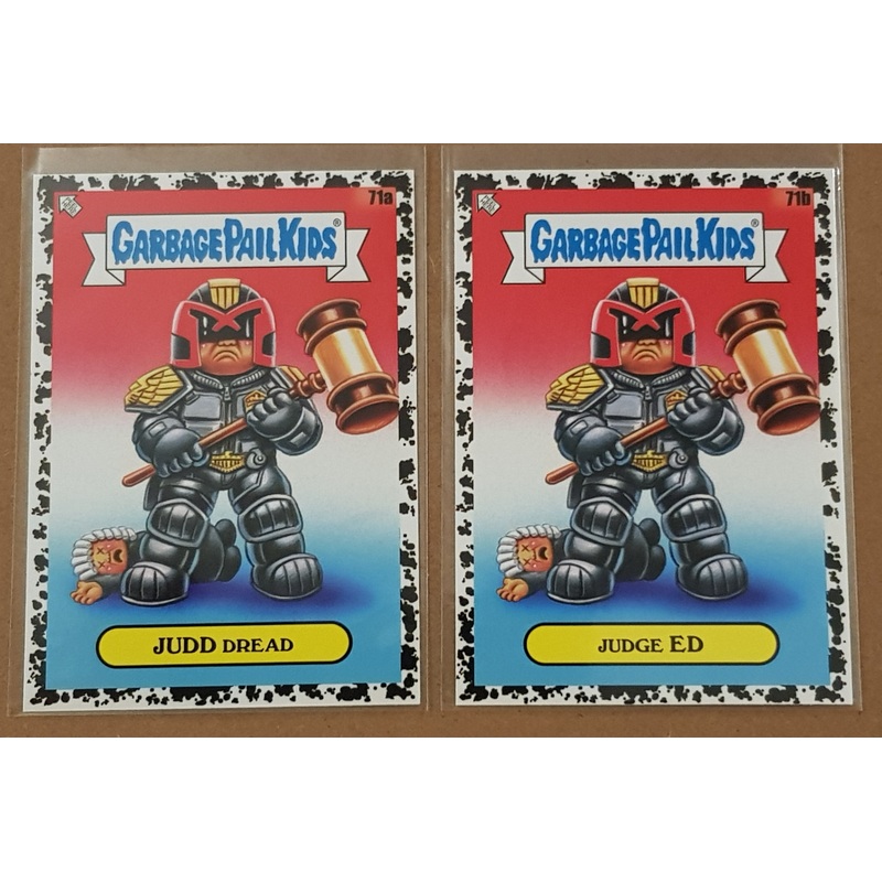 Garbage Pail Kids Intergoolactic Mayhem Judd Dread/Judge Ed #71a/b Black Hole Parallel Trading Card Set