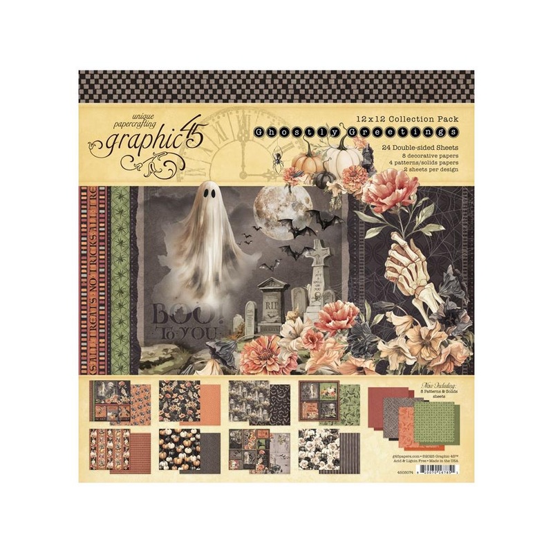 Graphic 45 Collection Pack 12X12 Ghostly Greetings