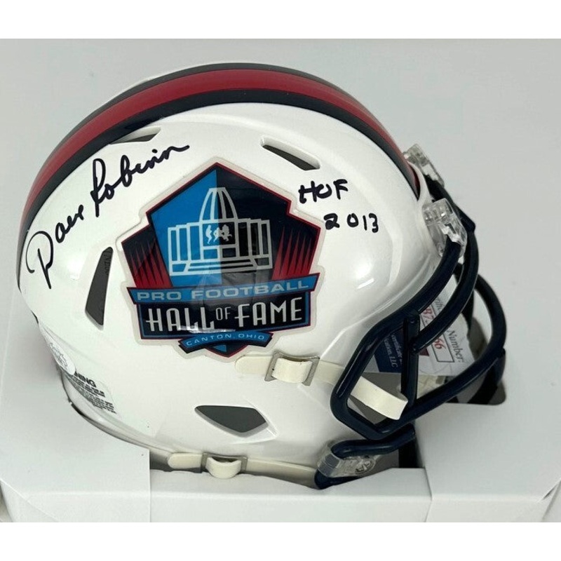 Packers DAVE ROBINSON Signed Riddell HOF LOGO Speed Mini Helmet AUTO w/HOF – JSA