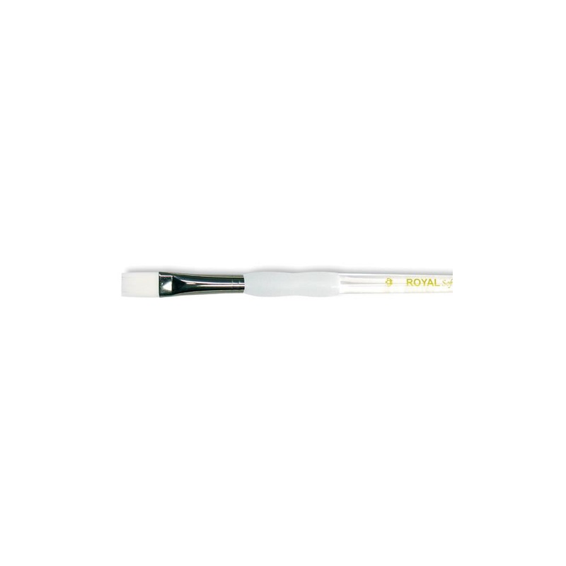 Soft-Grip White Taklon Bright Brush Size 4