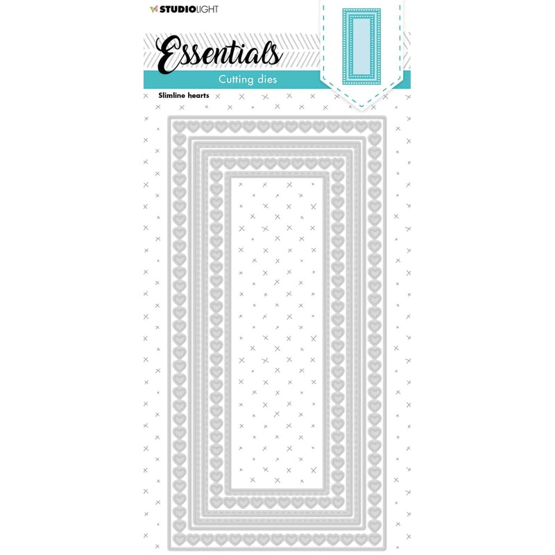 Studio Light Cutting Die Slimline Hearts Essentials 105x210x1mm 1 PC nr.183