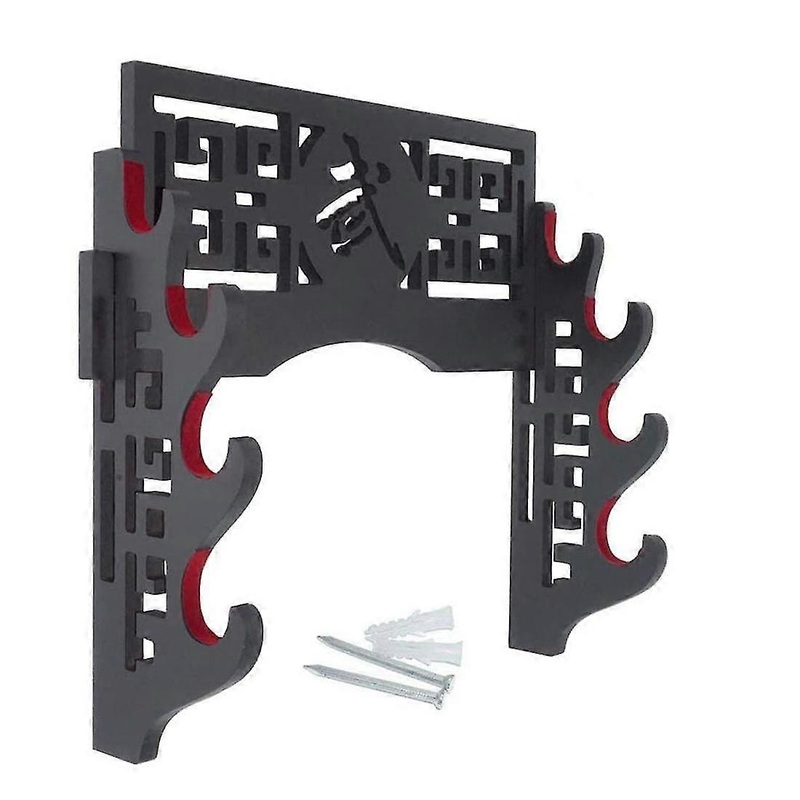Sword Holder Wall Mount Sword Stand Japanese Samurai Sword Display Rack Hanger and Standard – 4-Tie