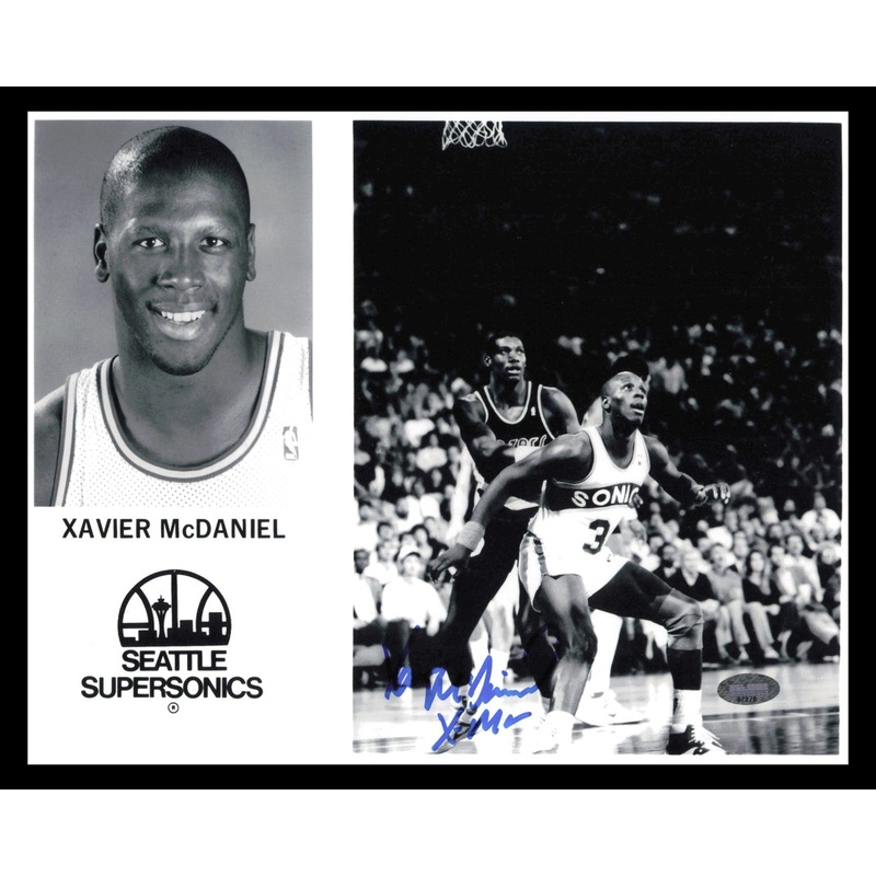 Xavier X-Man McDaniel Autographed 8×10 Photo Seattle Supersonics MCS Holo #87278
