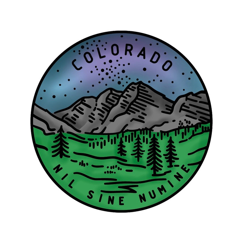 50 States Circles – 2×2 Stamp Set – Colorado