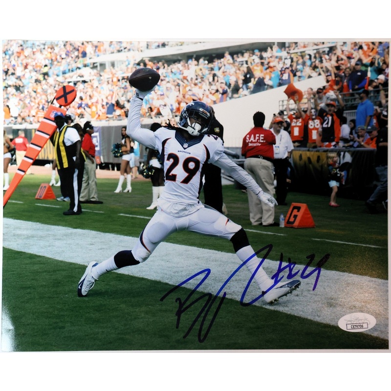 Bradley Roby Autogrpahed Broncos Pick Six 8×10 Photo JSA COA