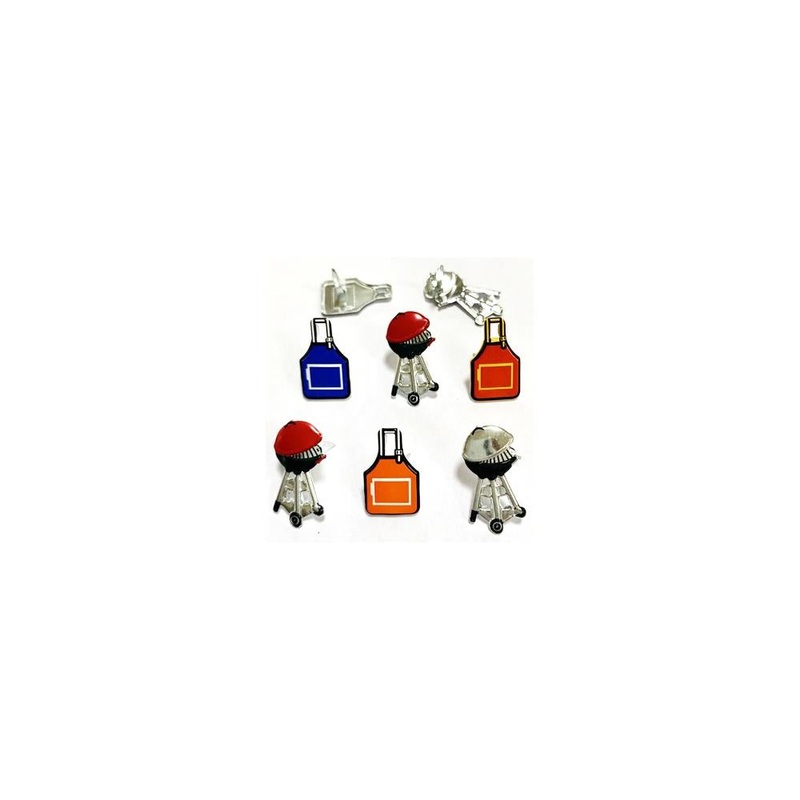 Eyelet Outlet Shape Brads 12/Pkg BBQ