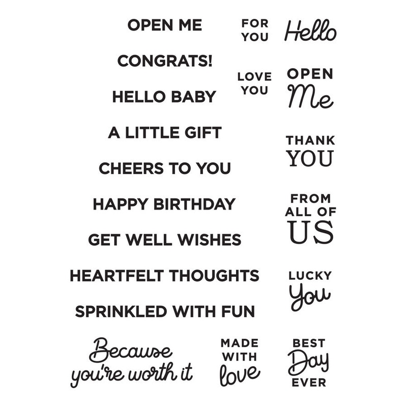 Spellbinders Let’s Celebrate Sentiments Clear Stamp Set from the Celebrate You Collection
