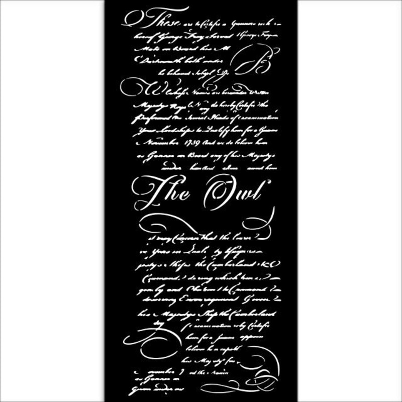Stamperia Thick Stencil, The Owl’s House – Letter