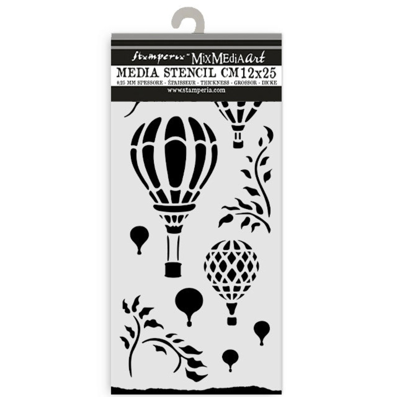 Stamperia Timeless Thick Stencil 12x25cm Air Balloons