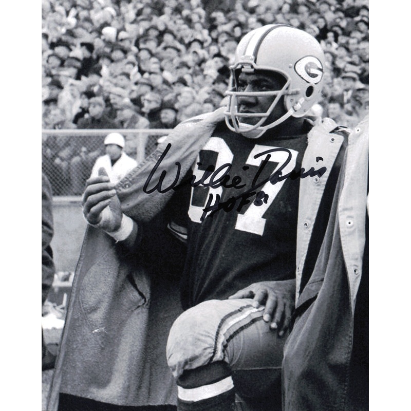 Willie Davis Autographed 8×10 Photo Green Bay Packers HOF 81 SKU #245958