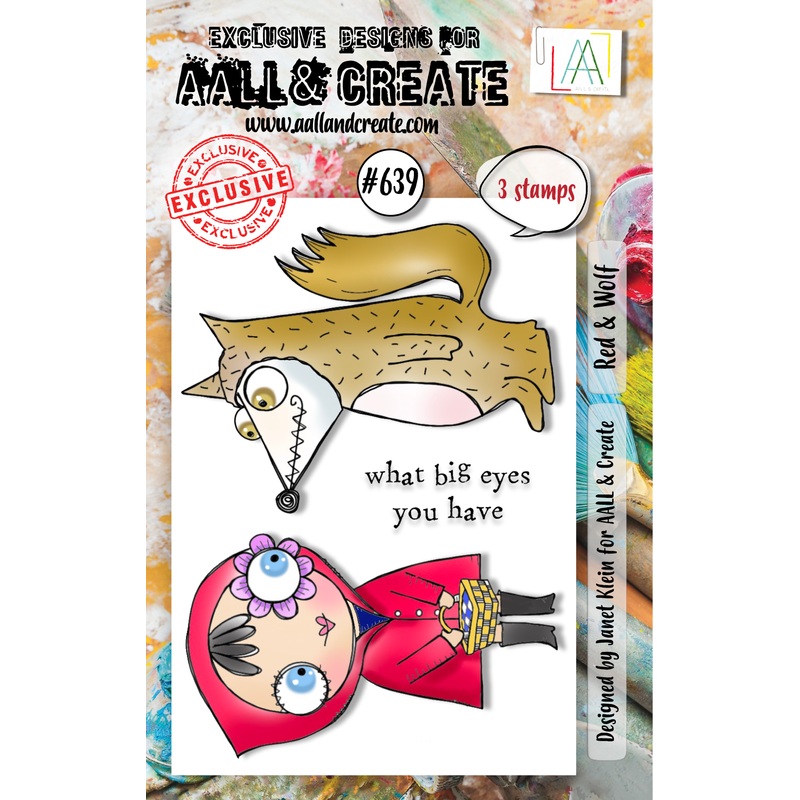 #639 – A7 Clear Stamp Set – Red & Wolf