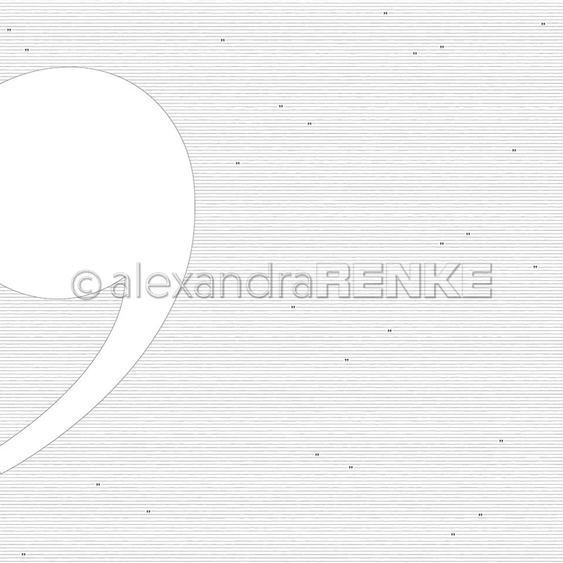Alexandra Renke 12×12 Design Paper Comma on Lined Diamond Grey 200g – 1 pc