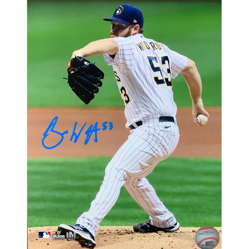 Brewers All Star Pitcher BRANDON WOODRUFF Signed 8×10 Photo #3 AUTO –