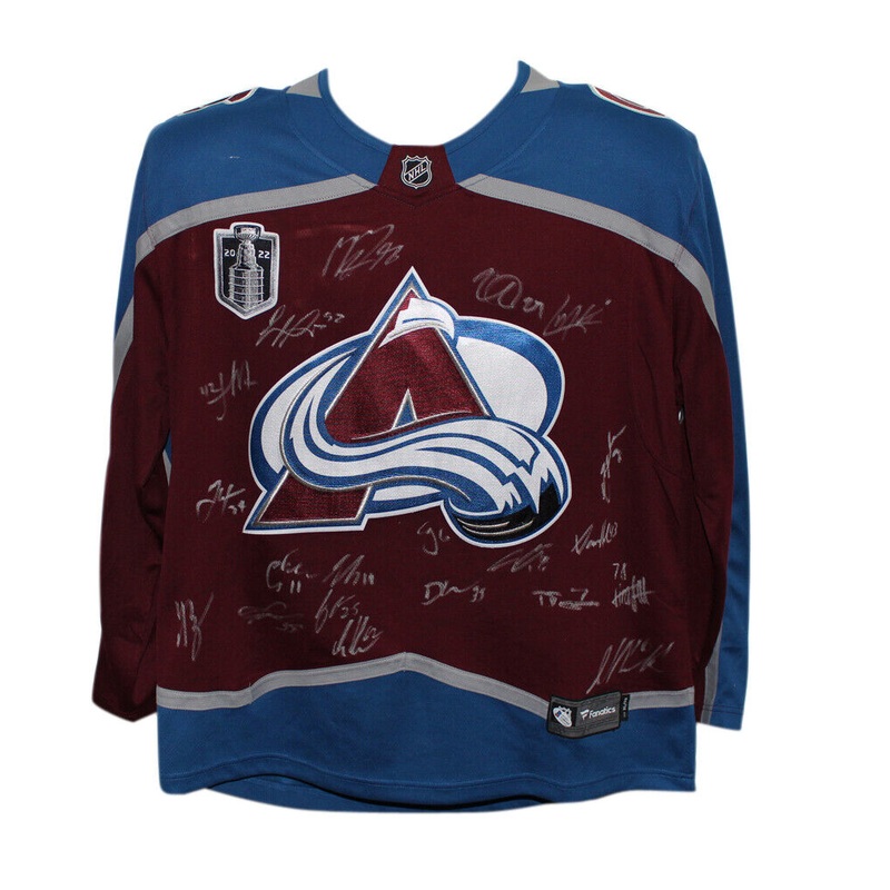 Colorado Avalanche Stanley Cup Team Signed Fanatics XL Jersey 20 Sigs BAS 37472