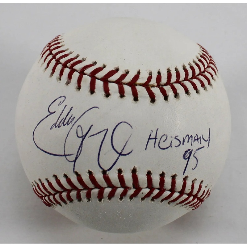 Eddie George Signed ML Baseball Inscribed Heisman 95 (TriStar) Ohio State R.B.