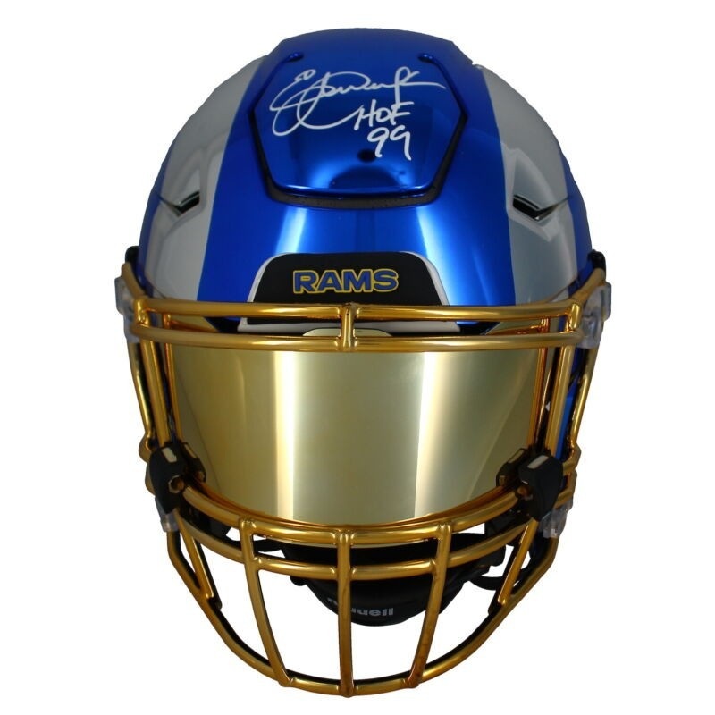 Eric Dickerson Autographed HOF 99 Rams Custom Chrome SpeedFlex Helmet Beckett