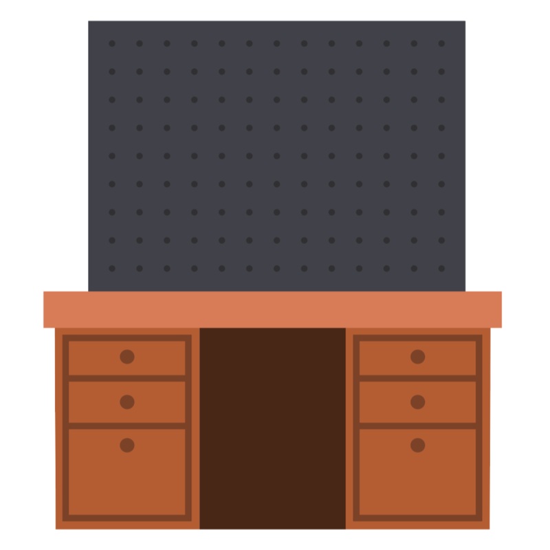 Lovely Layers: Pegboard and Desk – Honey Cuts