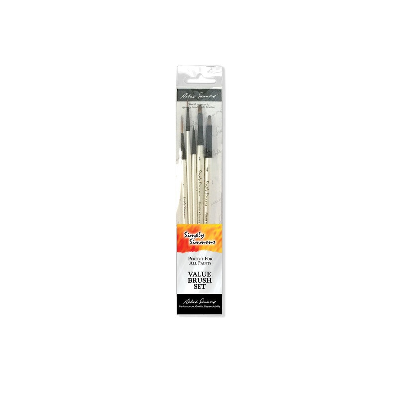Princeton Artist Brush Co. Simply Simmons Short-Handle Brush Set, Devil Details (5pc)