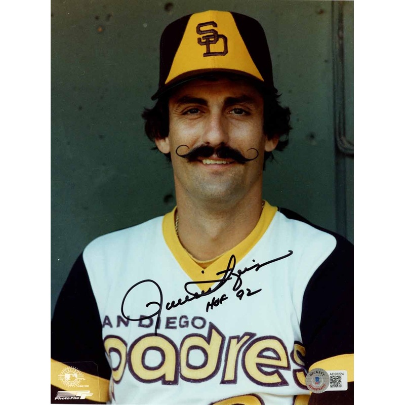 Rollie Fingers Autographed San Diego Padres 8×10 Photo HOF Beckett 50454