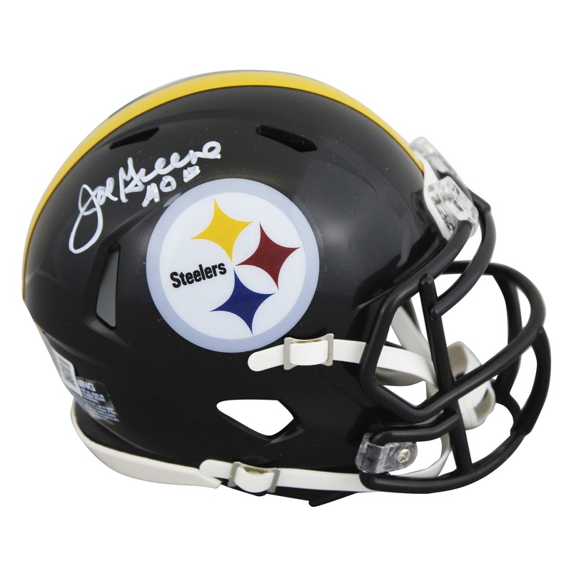 Steelers Joe Greene HOF Signed Speed Mini Helmet BAS Witnessed #1W880092
