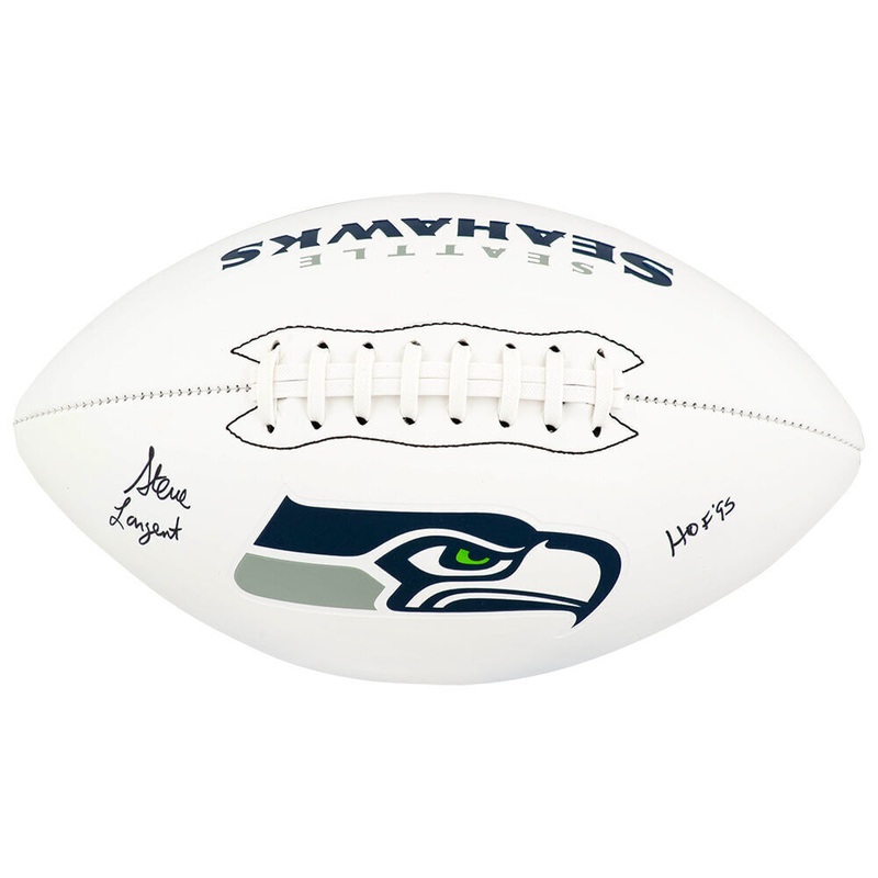 Steve Largent Signed Seahawks Franklin White Logo Football w/HOF’95 – (SS COA)