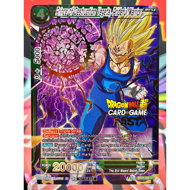 BT11-066 SR Prince of Destruction Vegeta, Prideful Warrior FEST (2022)