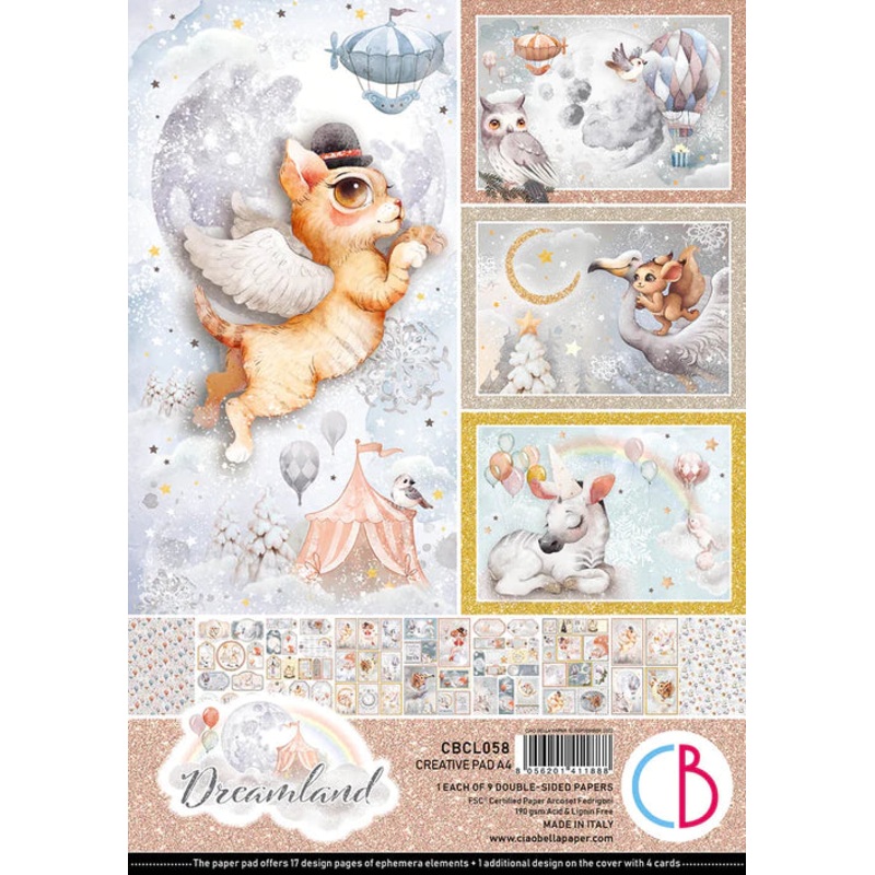 Ciao Bella Dreamland Creative Pad A4 9/Pkg