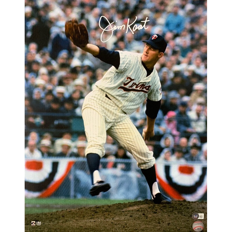 Minn Twins Hall of Famer JIM KAAT Signed 16×20 Photo #1 AUTO – BAS