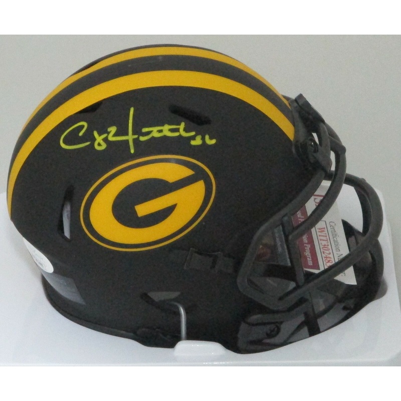 Packers CLAY MATTHEWS Signed Riddell ECLIPSE Speed Mini Helmet AUTO – JSA